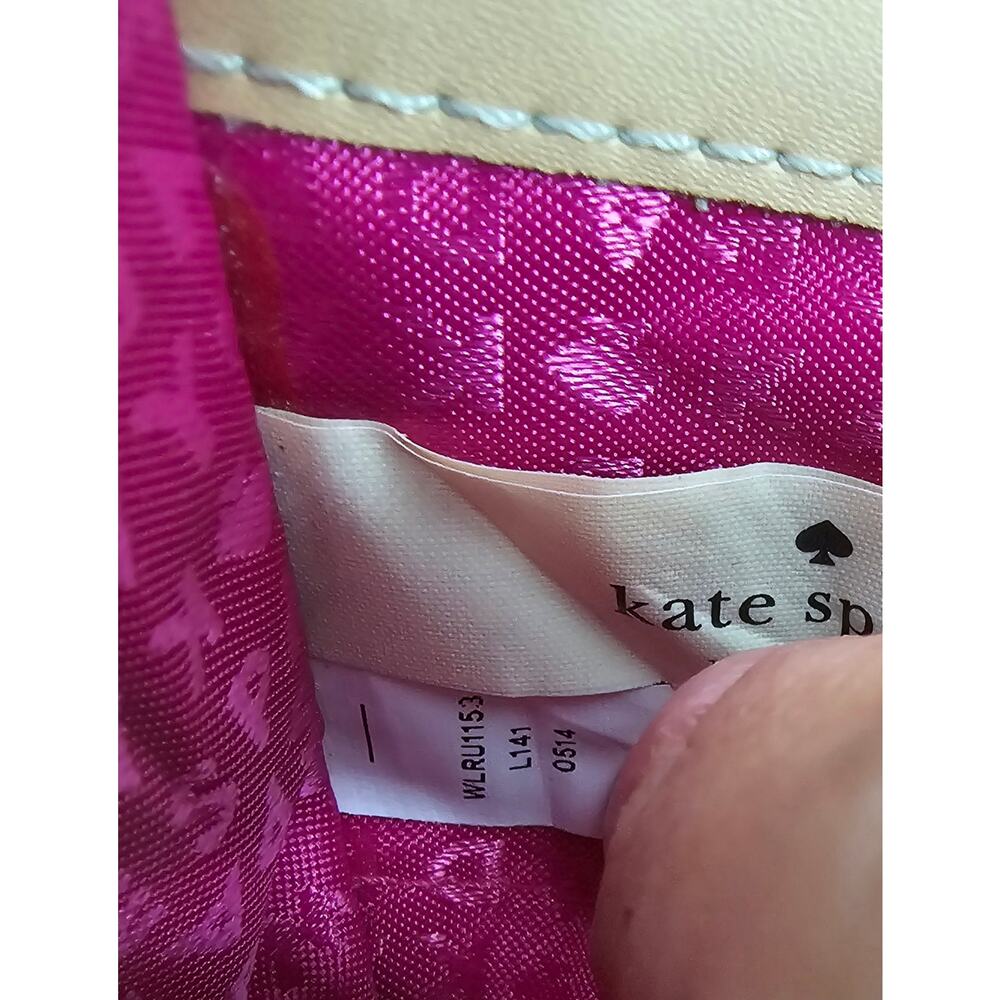 Kate Spade New York Neda Wellesley Leather Zip Around Wallet In Porcelain - Picture 9 of 9